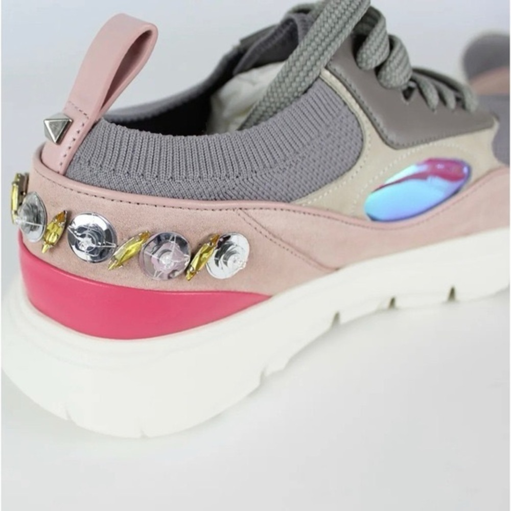 EUC Valentino Garavani Heroes Embellished Sneakers Size 40.5